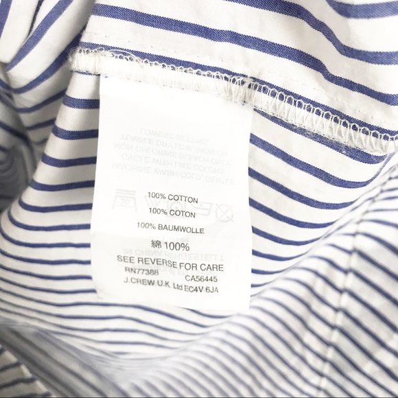 JCrew Stripe Cotton Shirt Dress Size XS - Picture 8 of 8